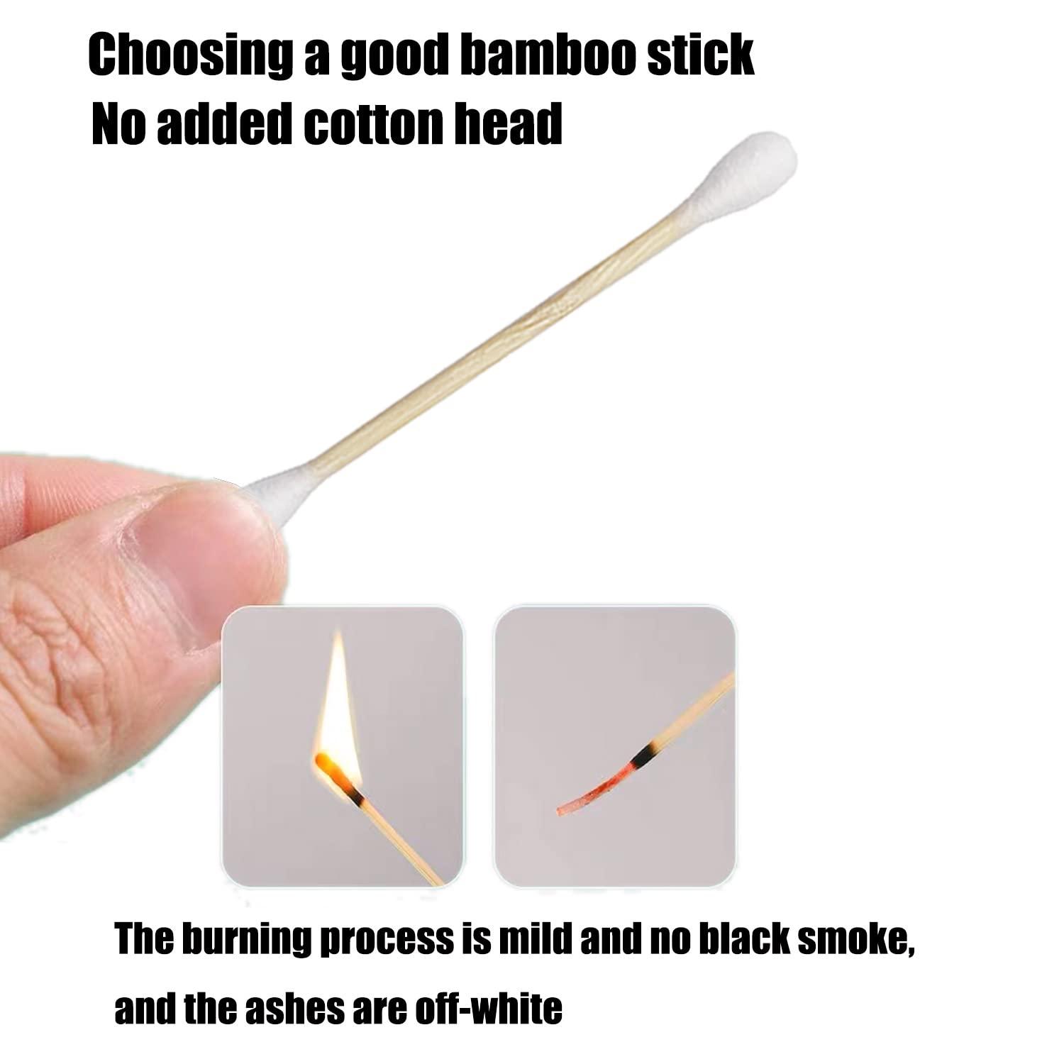 imageThick Cotton SwabsXL Size Natural Bamboo Cotton BudsOrganic Biodegradable Large Double Tips Swabs Extra Absorbent Cotton Swabs For CleaningXL PrecisionRound tip 252pcs