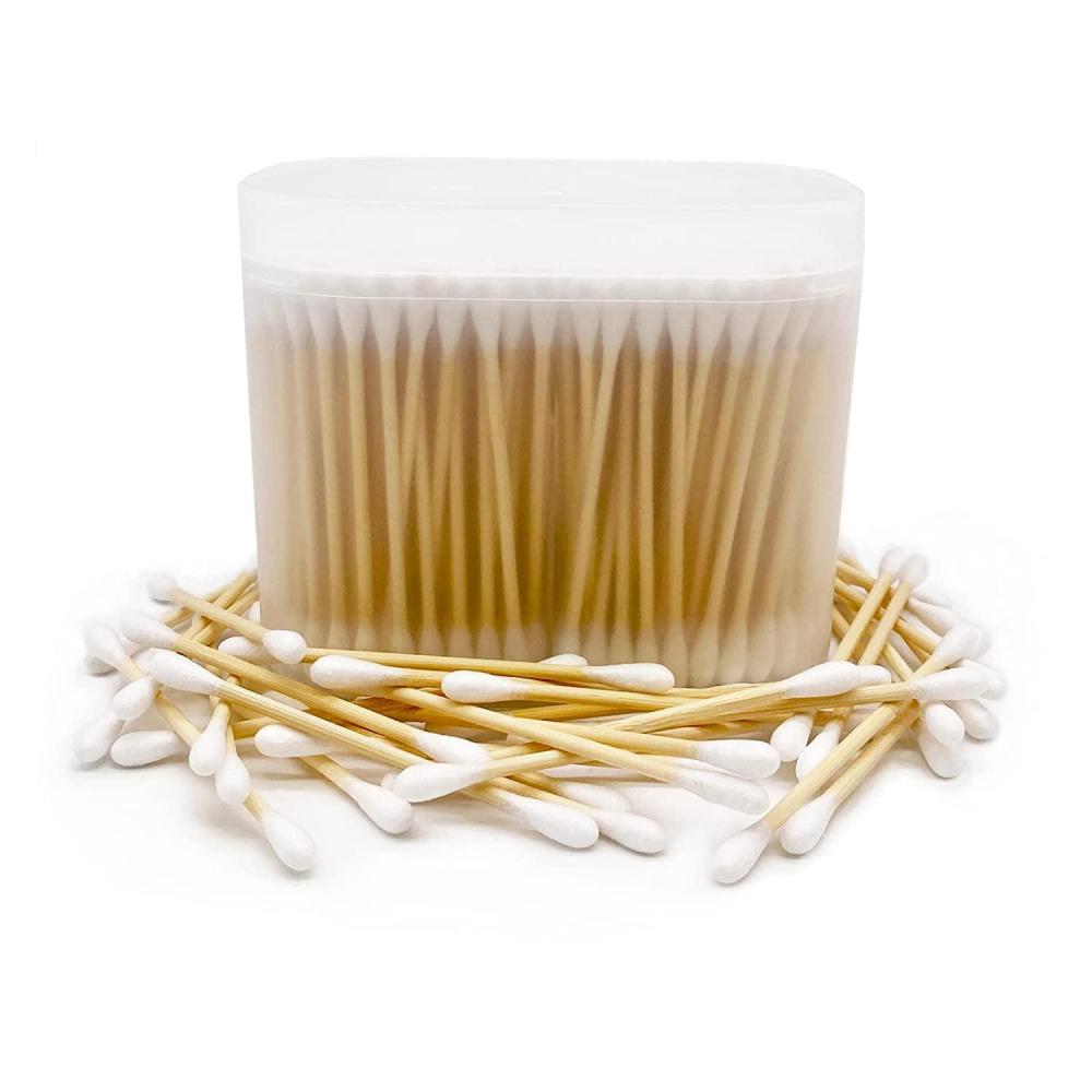 imageBamboo Cotton Swabs Biodegradable Wood Cotton Buds 1000pcsBamboo 900pcs