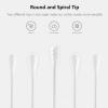 2000pcs Tiny Cotton Buds, with Round & Spiral, Suitable for Baby Ear Nose Clean,Cosmetics,Personal Hygiene(Round & Spiral 1500pcs)