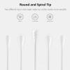 2000pcs Tiny Cotton Buds, with Round & Spiral, Suitable for Baby Ear Nose Clean,Cosmetics,Personal Hygiene(Round & Spiral 500pcs)