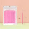 2100PCS Microswabs for Eyelash Extensions，Micro Applicators Brush for Cleaning and Applying Make-up Pink (Head Diameter: 2.0mm)(Pink)