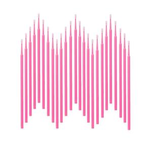 600PCS Microswabs for Eyelash Extensions，Disposable Micro Applicators Brush for Cleaning and Applying Make-up Pink (Head Diameter: 2.0mm)(Pink)