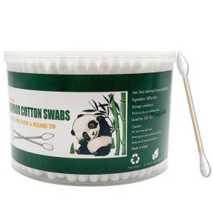 Thick Cotton Swabs,XL Size Natural Bamboo Cotton Buds,Organic Biodegradable, Large Double Tips Swabs, Extra Absorbent Cotton Swabs For Cleaning(XL Precision&Round tip 252pcs)